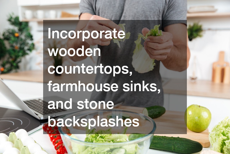 kitchen with wooden countertops